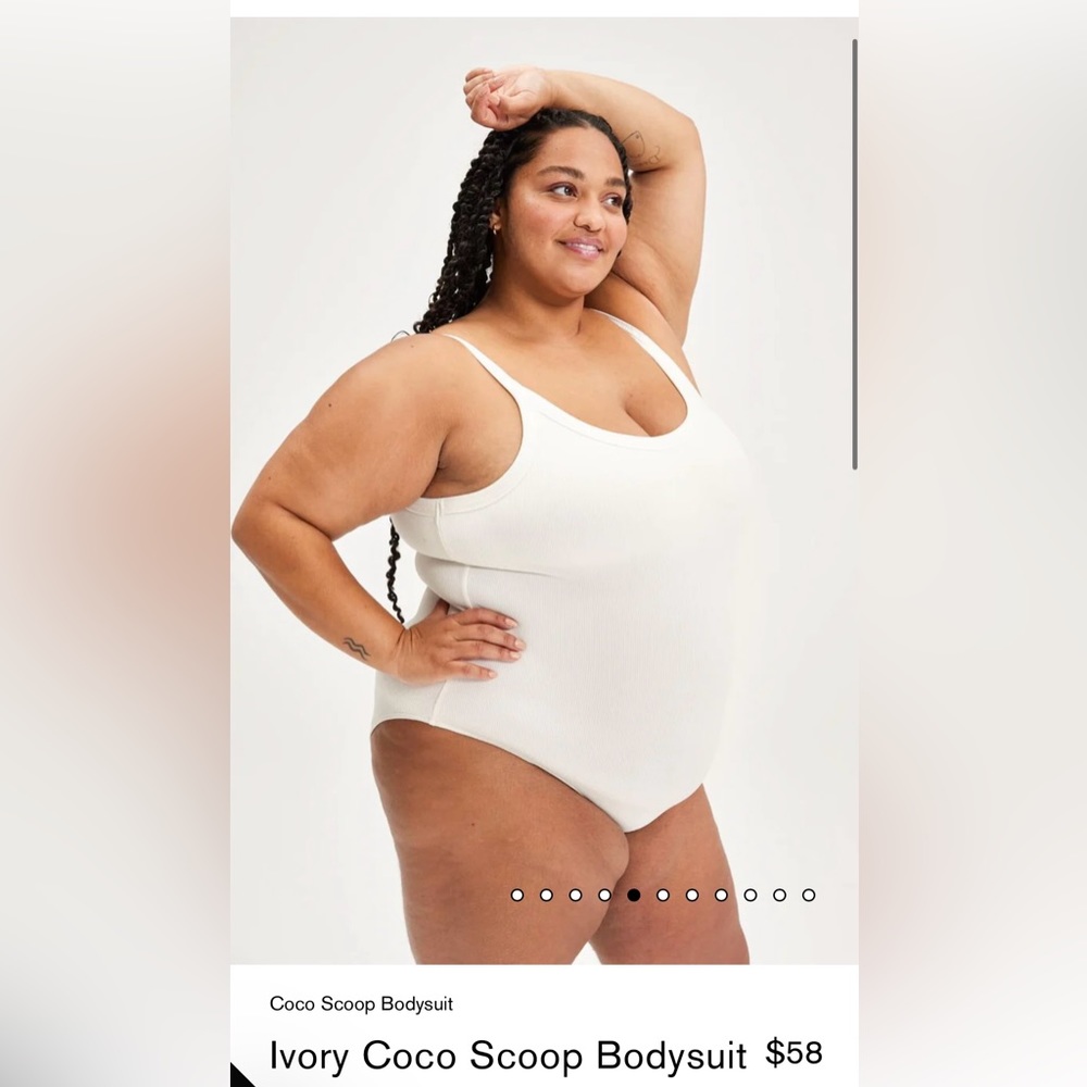 Girlfriend Collective Ivory Coco Scoop Bodysuit